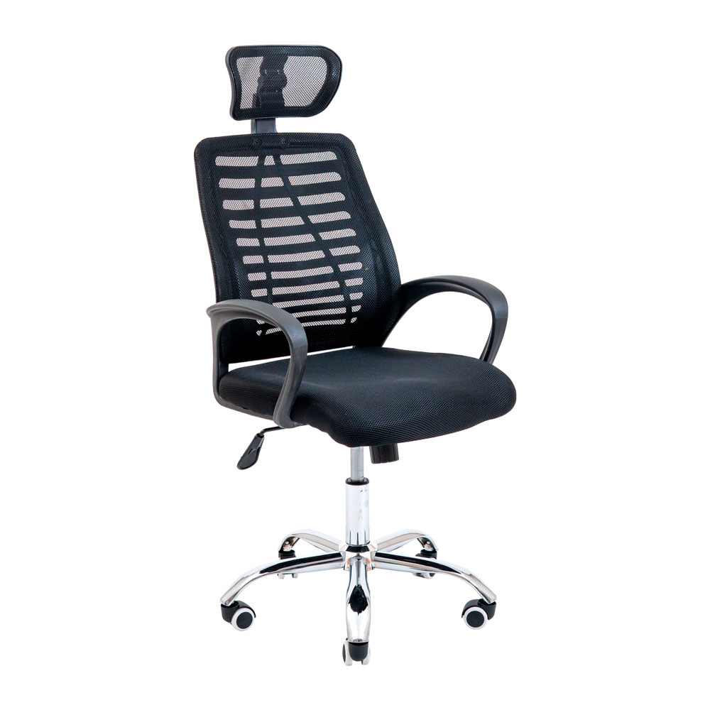 Крісло комп'ютерне Richman Бласт комплектація Хром Сітка чорна